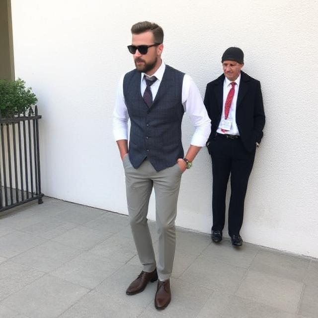 Woman wearing tailored vest in old money style demonstrating timeless luxury elegance