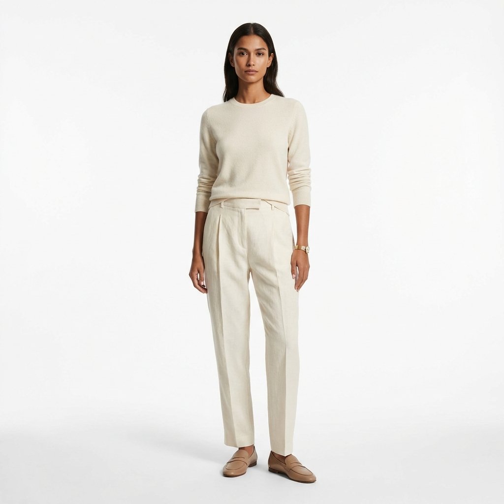 Organized display of neutral essentials in natural fibers representing a complete minimalist foundation.