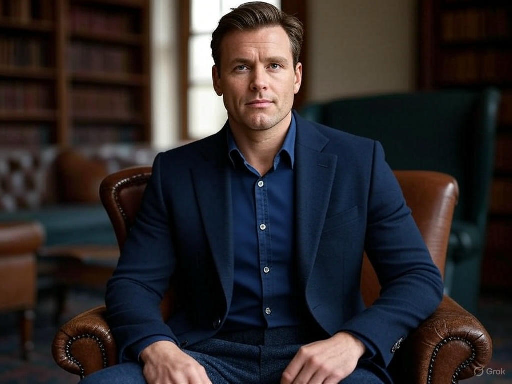 Man in tailored blazer and refined accessories representing timeless old money men's fashion.