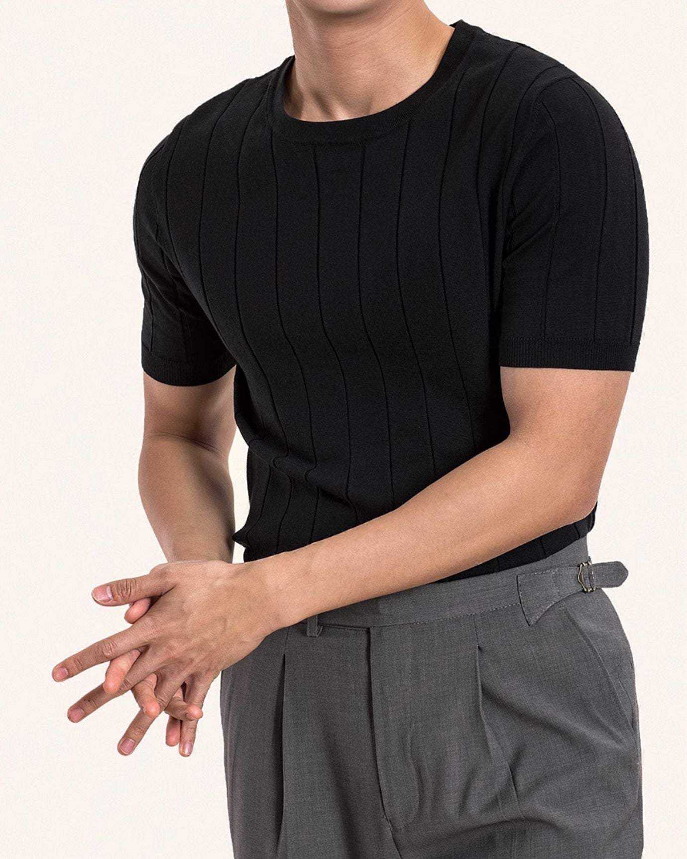 Woman styled in quiet luxury basics, demonstrating understated everyday elegance