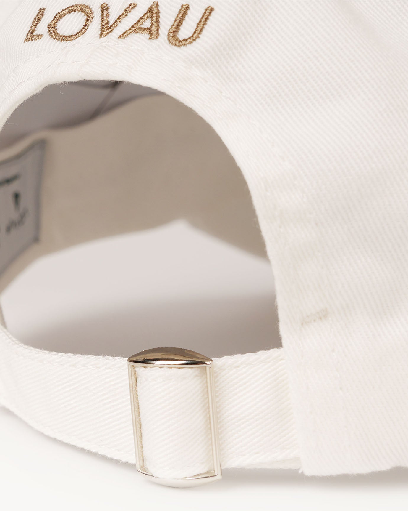 Cotton Baseball Cap Off White Brown