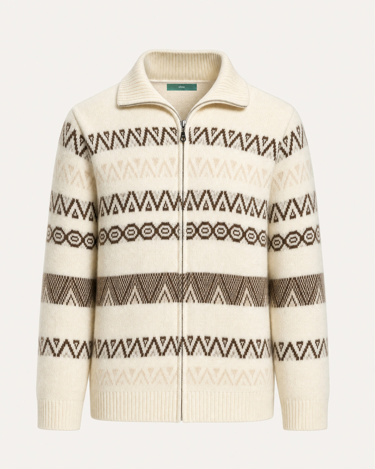 Old Money Heavy Cashmere Long-Sleeve Zip Cardigan