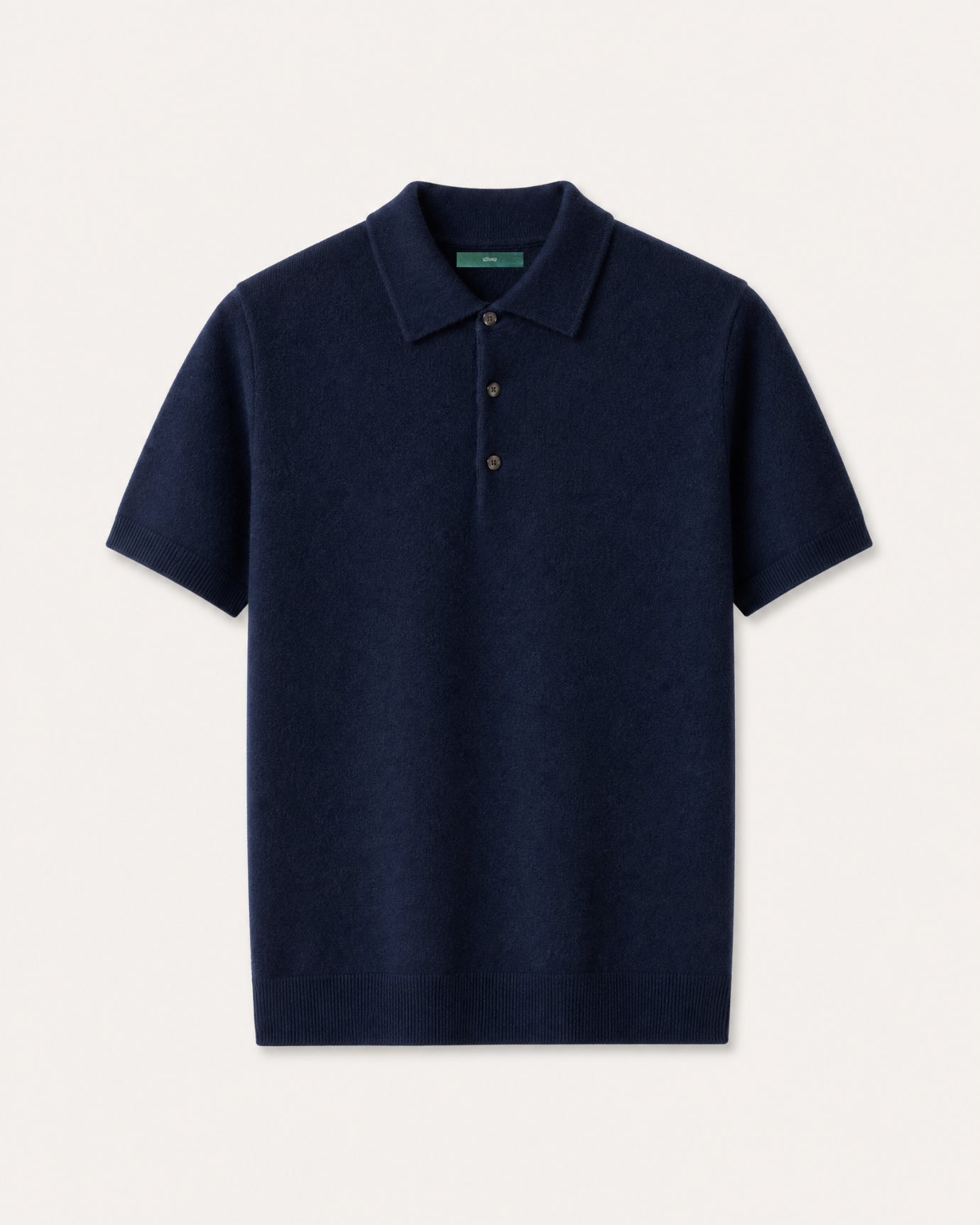 New York Cashmere Short-Sleeve Polo Shirt