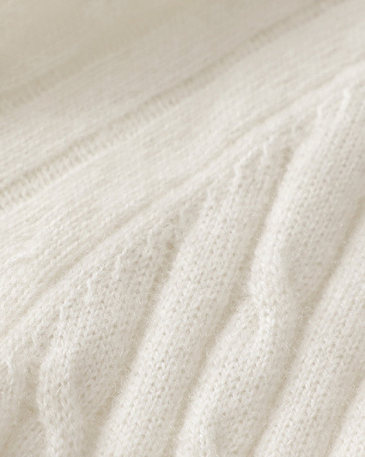 Collared Cable Knit Cashmere Sweater Polo