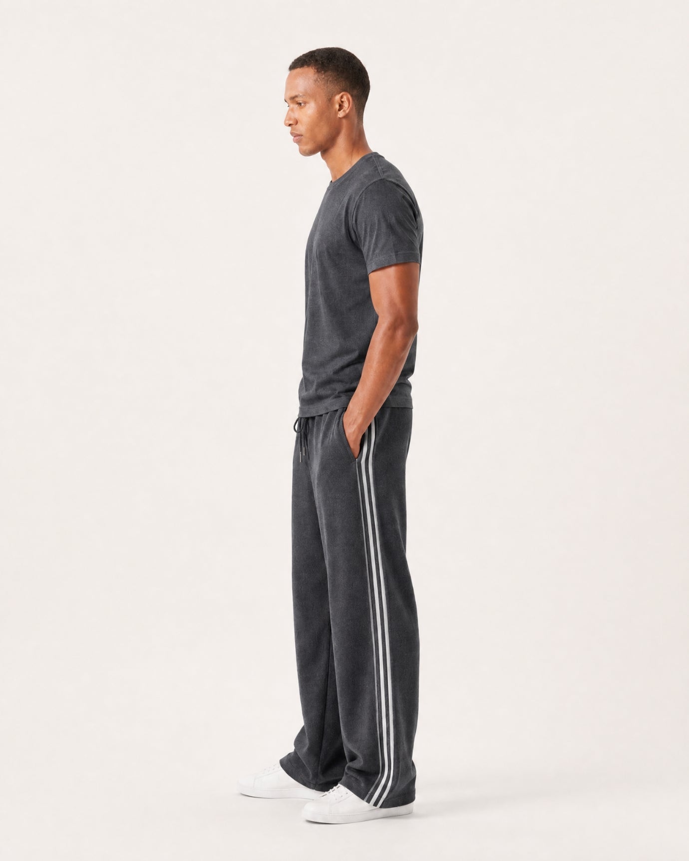 Boston Cashmere Wool Jacquard Straight Pants