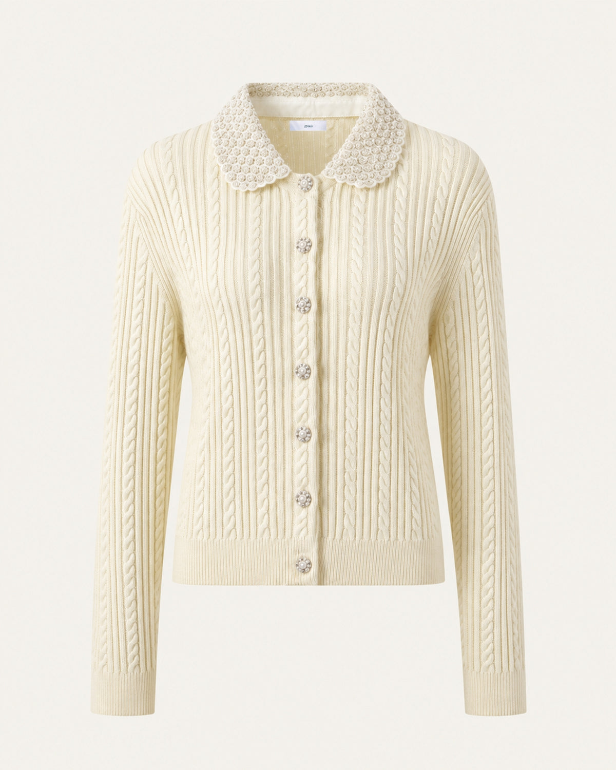 French Style Cardigan Pearl Buttonned