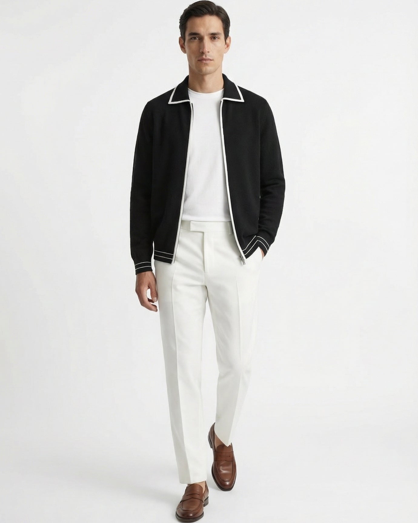 Cashmere & Wool Cardigan Jacket Lined