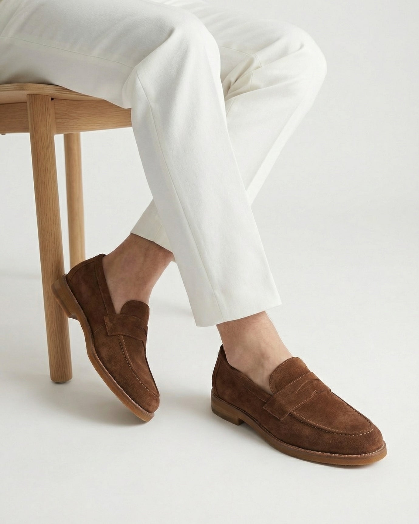 Paris Vintage Brown Loafers Handmade Genuine Leather