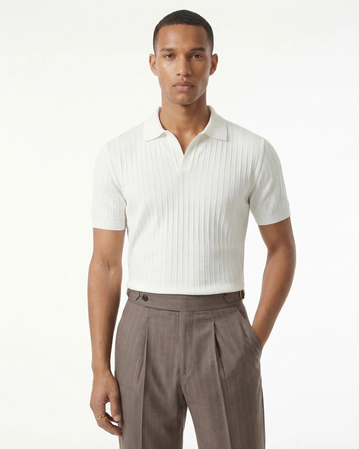 Naples Striped High Waisted Trousers