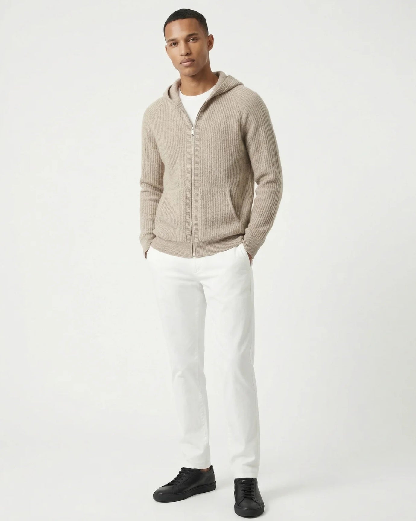 Thickened Wool Hooded Cardigan Zipper