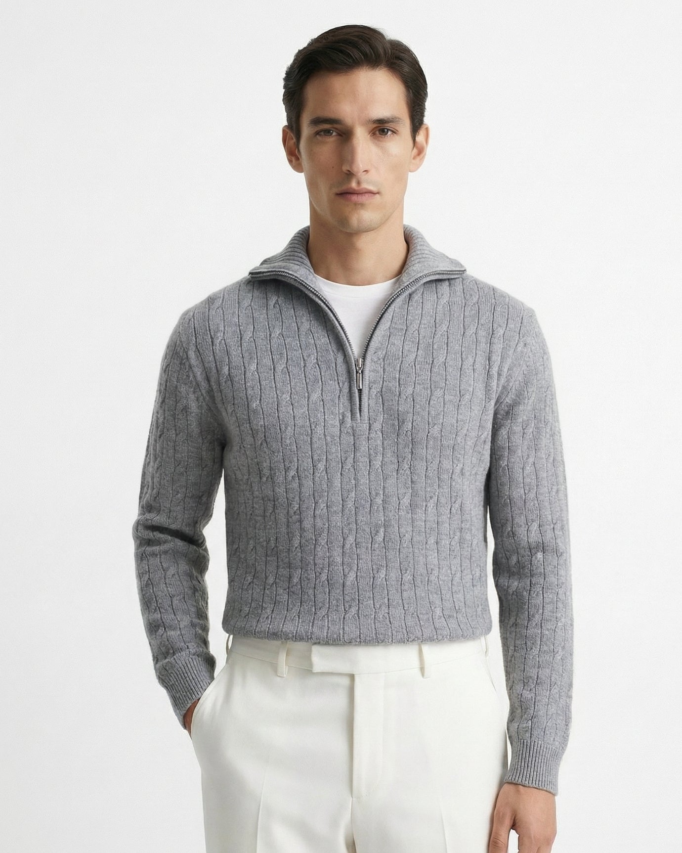 Old Money Retro Sweater Zip