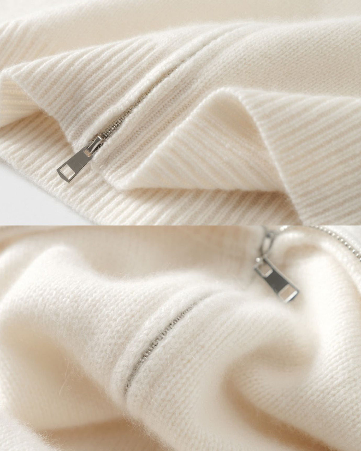 Lina Beaded and Embroidered 100% Cashmere Zip Cardigan