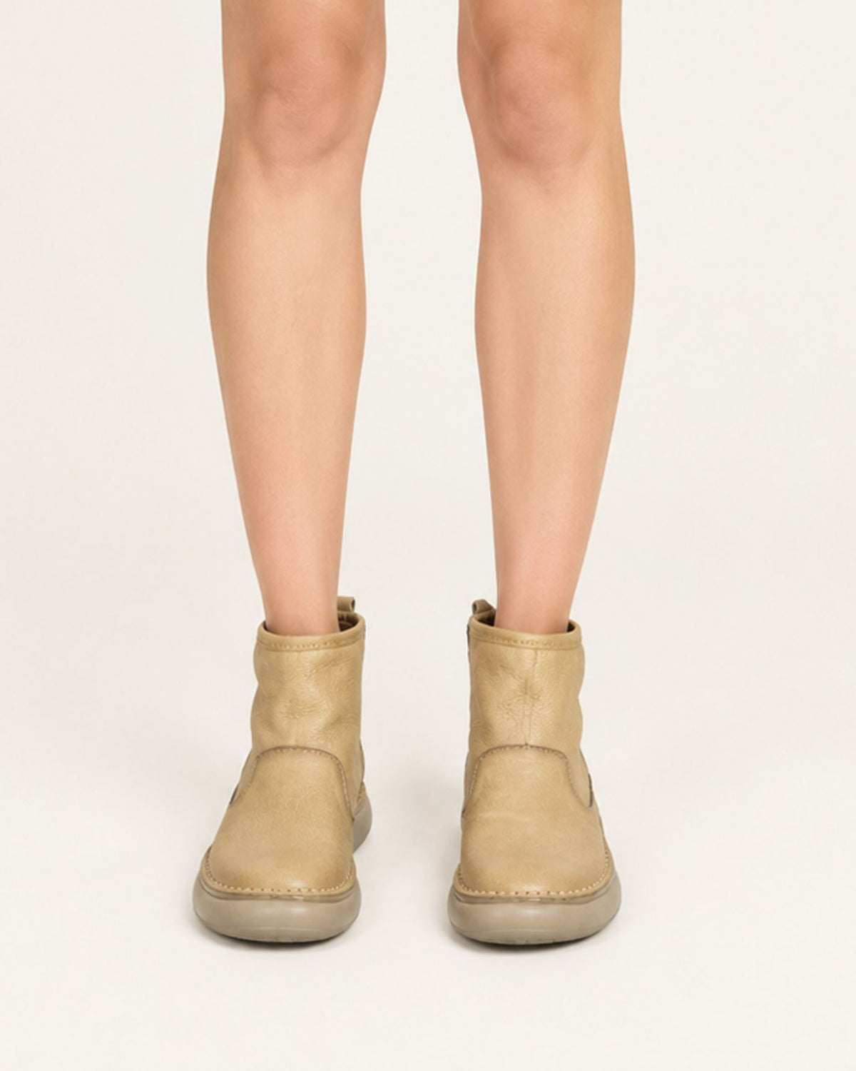 Top-Grain Leather Side-Zip Combat Boots