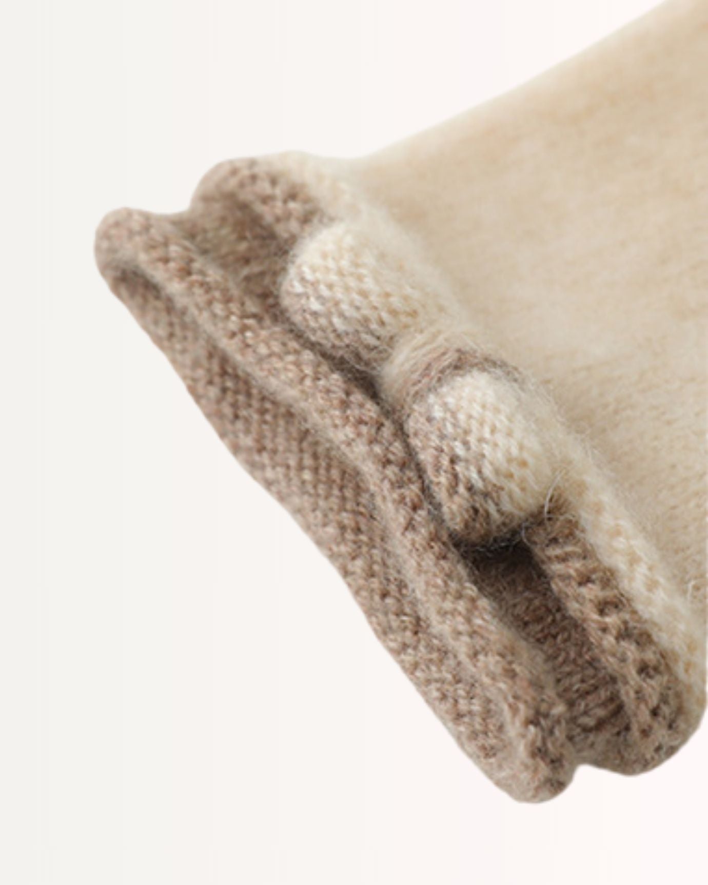 Cashmere Thickened Gloves matching bow knitted
