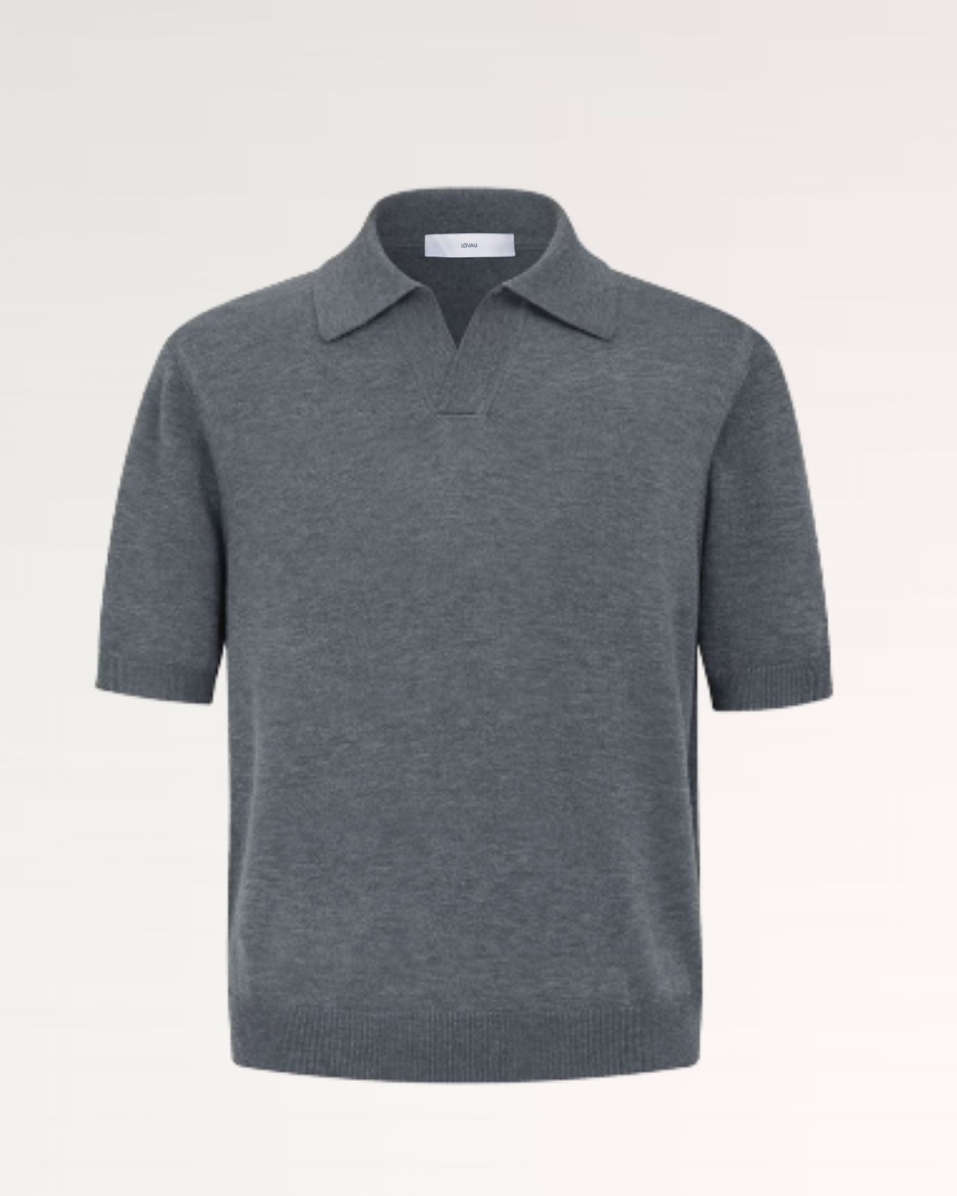 Old Money Wool Blend Polo Grey