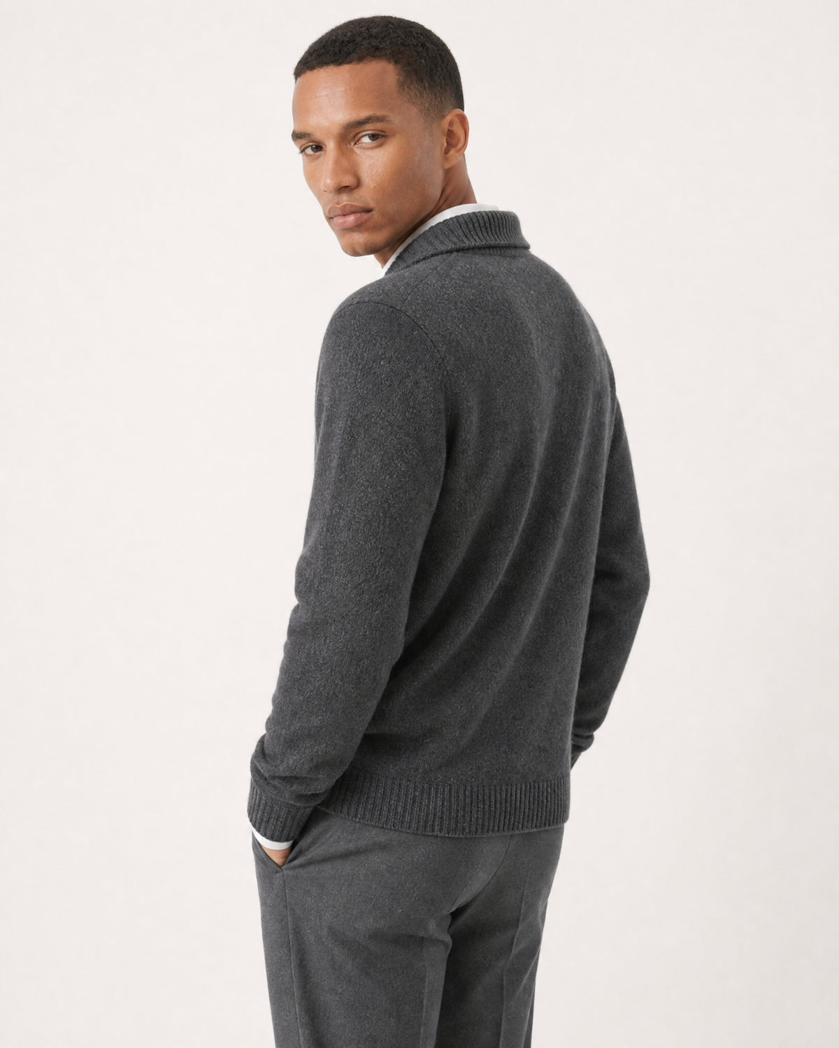 Hamptons Thick Cashmere Full-Zip Knit Sweater