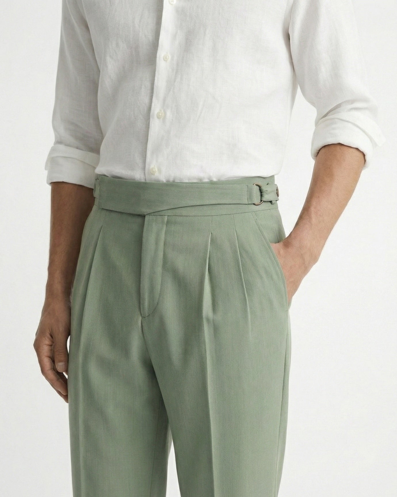 Retro British Trousers Naples High-Waist