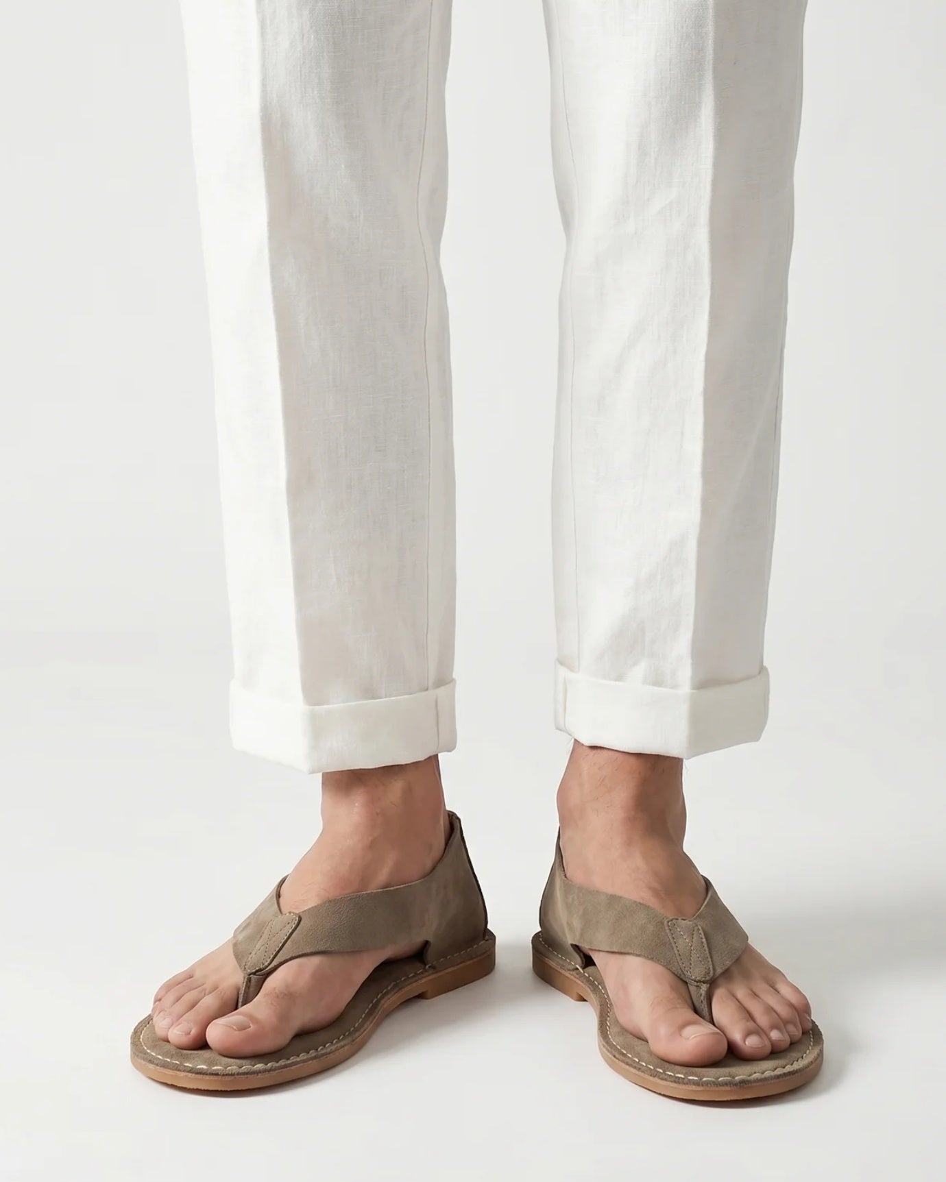 Comfortable Leather Flip-Flops – Breathable Velvet Sandals