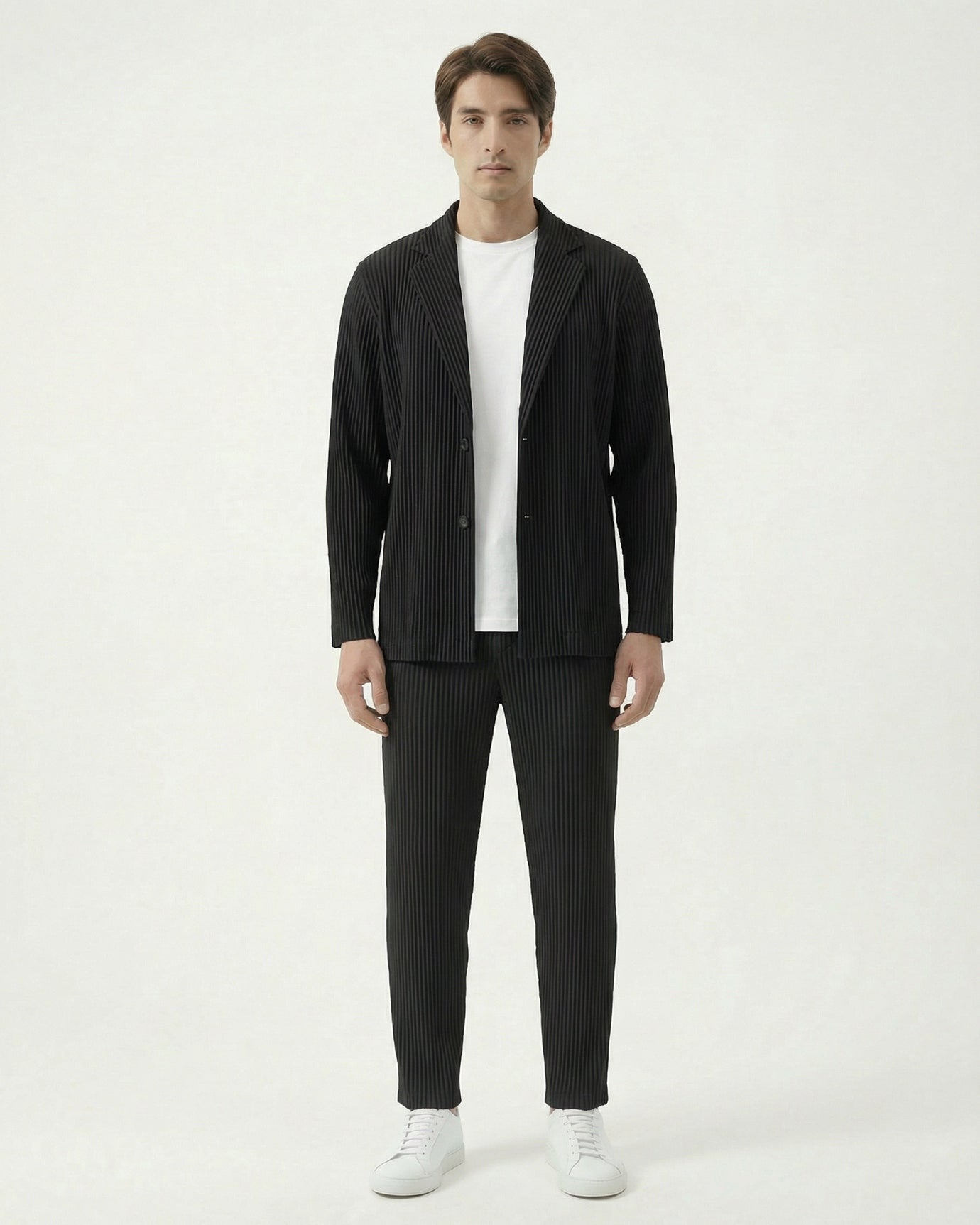 Sakura Collection Pleated Cardigan & Trousers Set