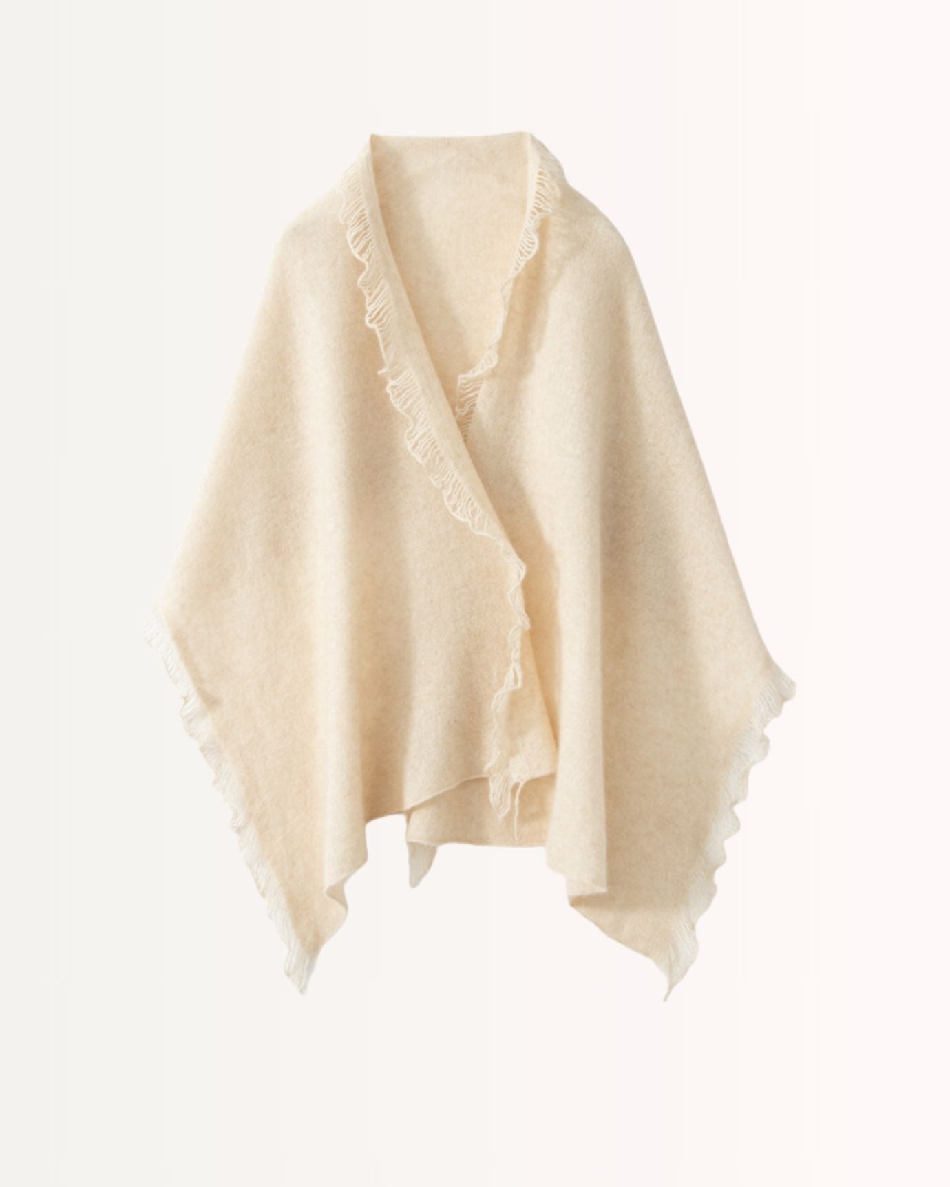 Beige cashmere scarf for modern urban look