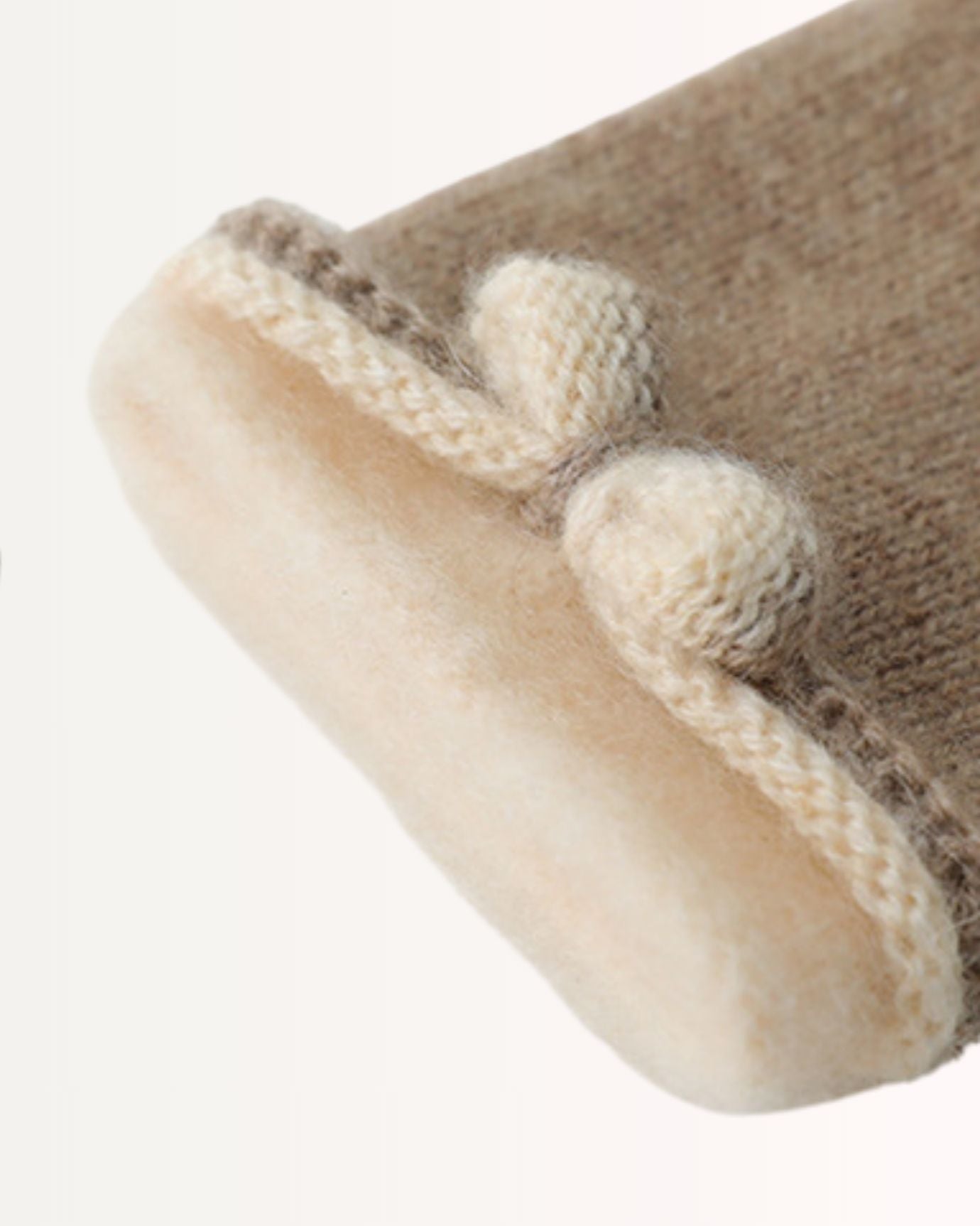 Cashmere Thickened Gloves matching bow knitted
