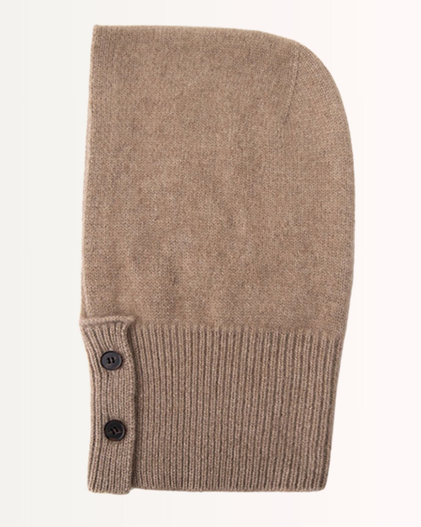 Cashmere Knitted Hat Buttoned