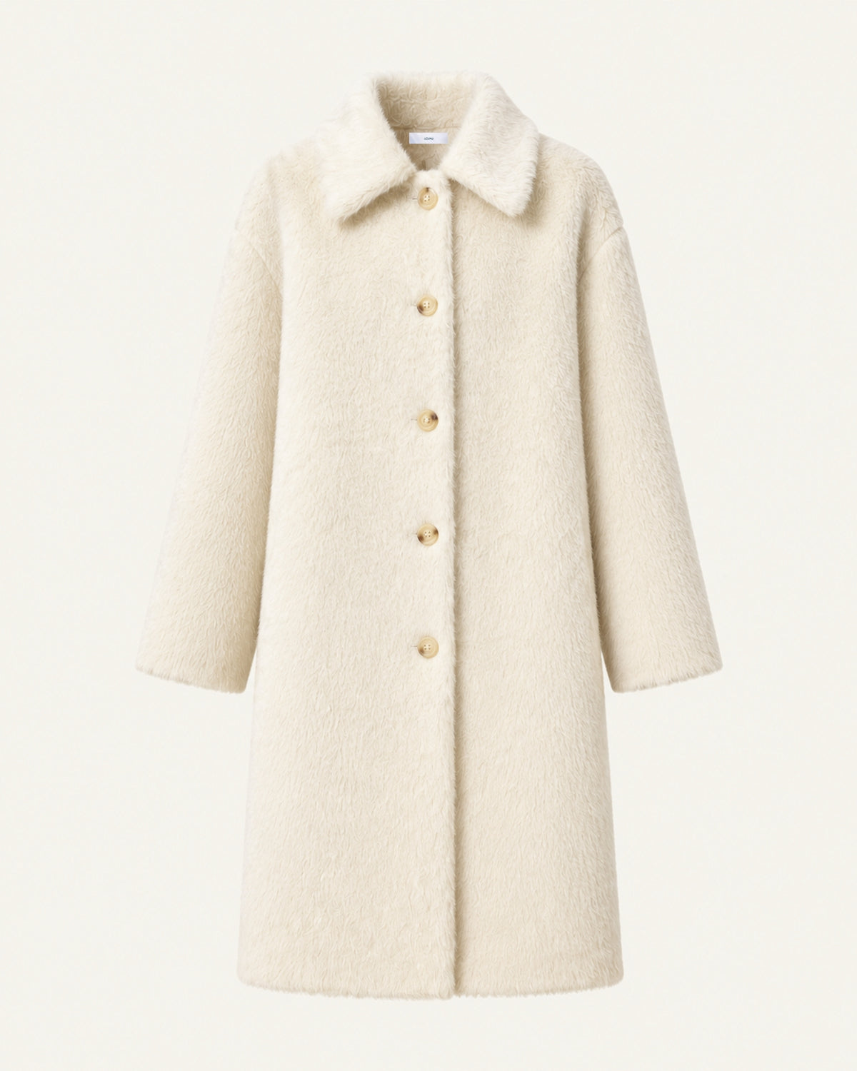 Relaxed Fit Mid-Length Suri Alpaca Coat
