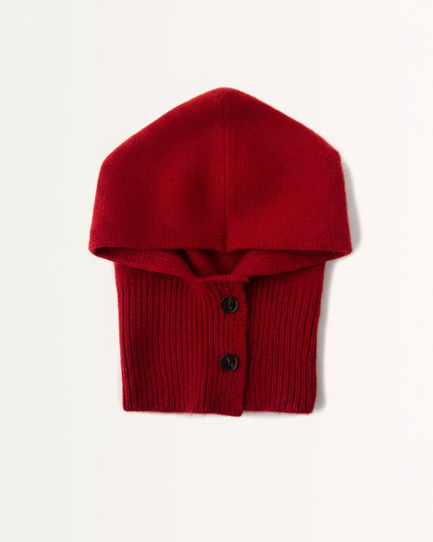 Cashmere Knitted Hat Buttoned