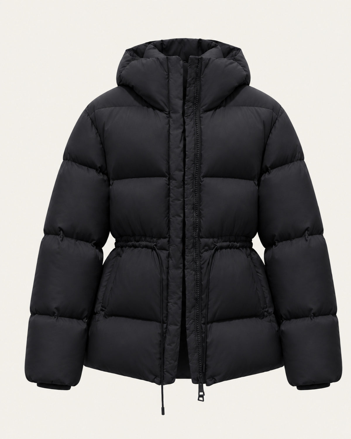 New York Mid-Length Hooded Goose Down Puffer Jacket