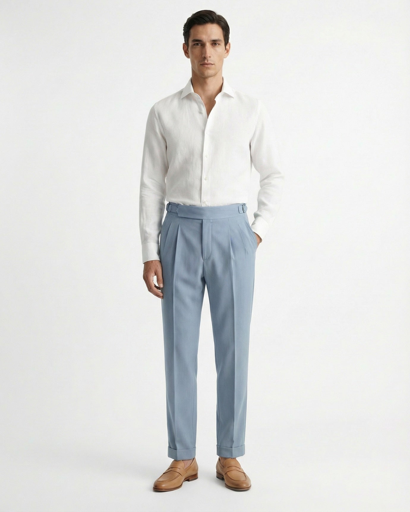 Retro British Trousers Naples High-Waist