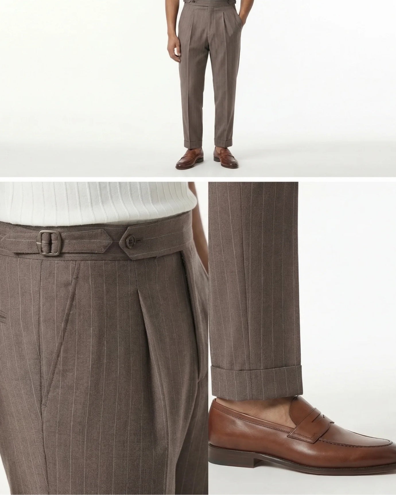 Naples Striped High Waisted Trousers