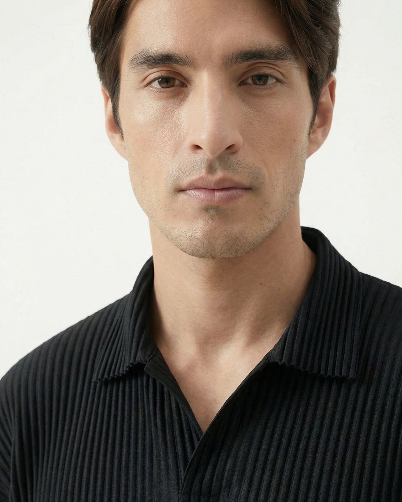 Sakura Collection Pleated Short-Sleeve Polo