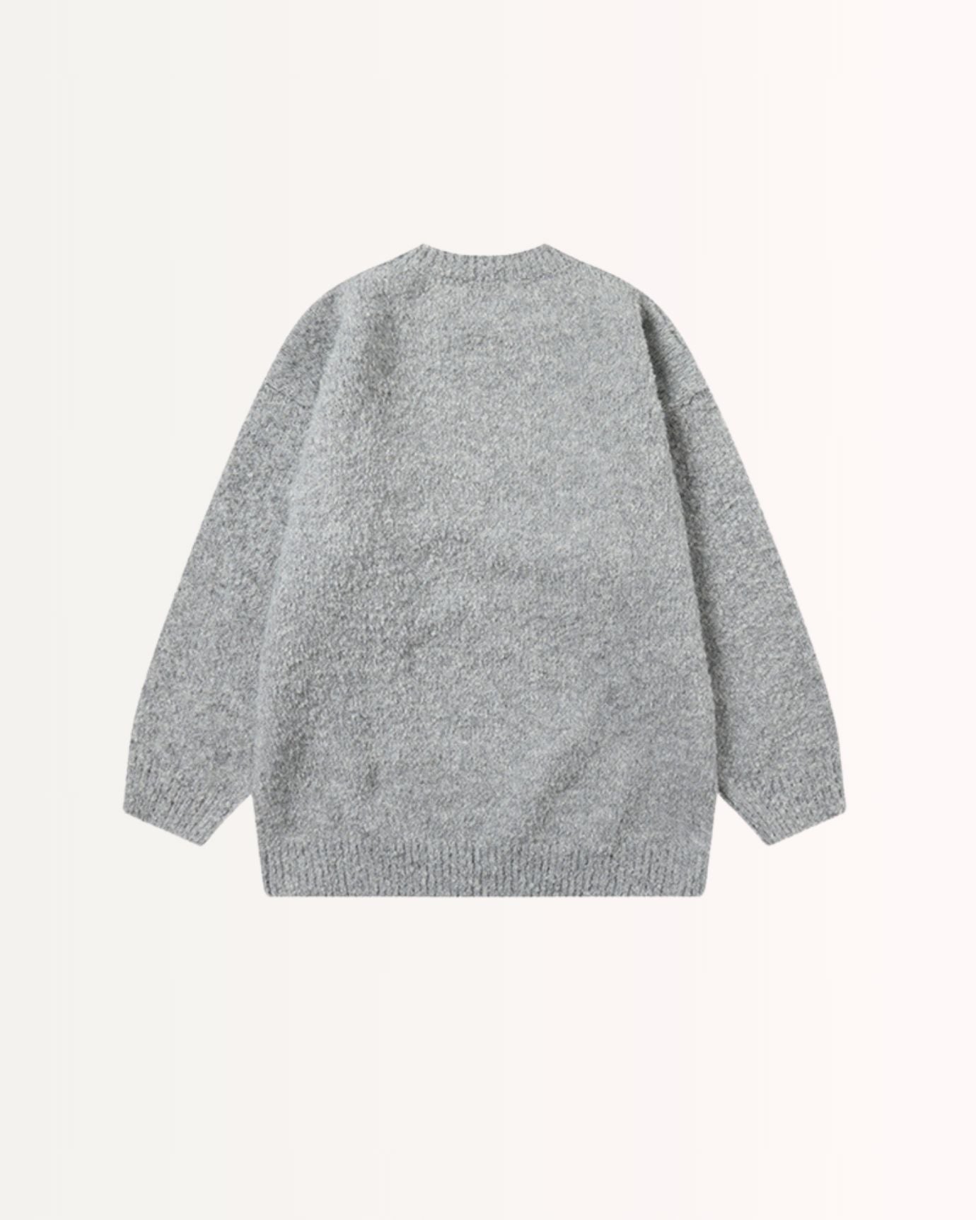 Back view of Vintage Sweater Grey