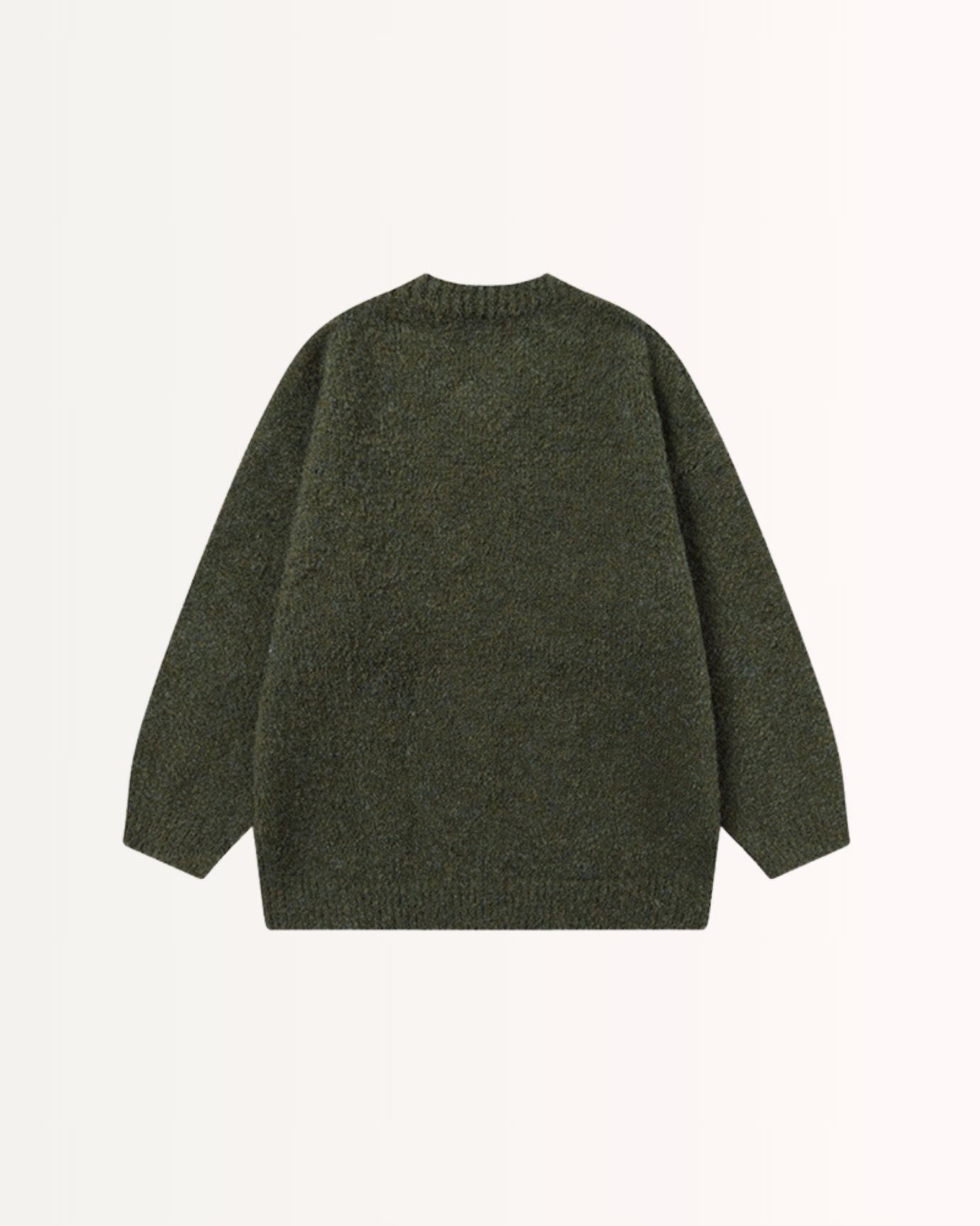 Back view Vintage Sweater Green by Lovau