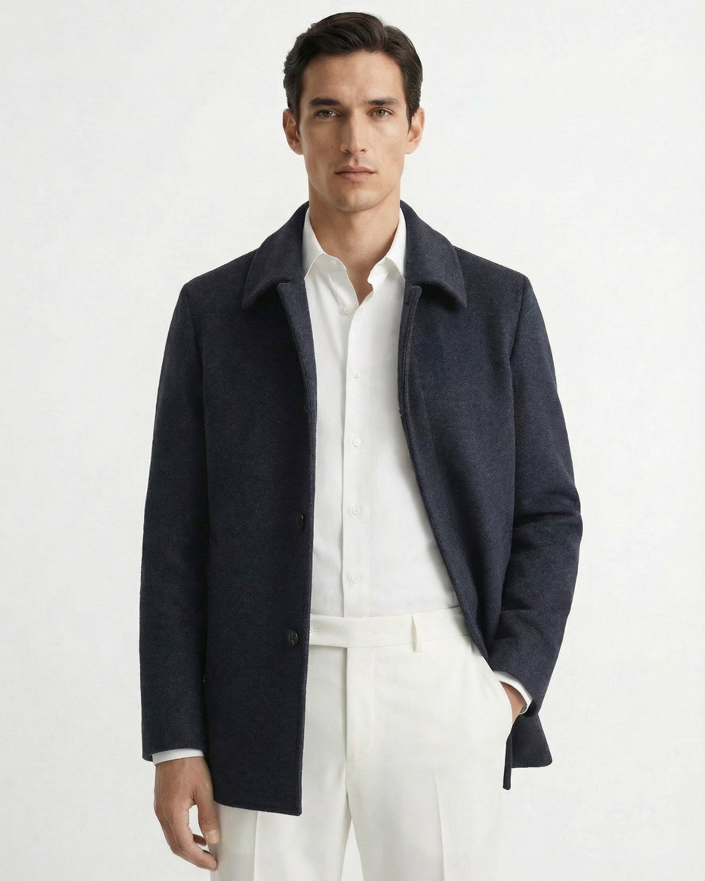 Thick Wool Coat Jacket with Lined Down Jacket