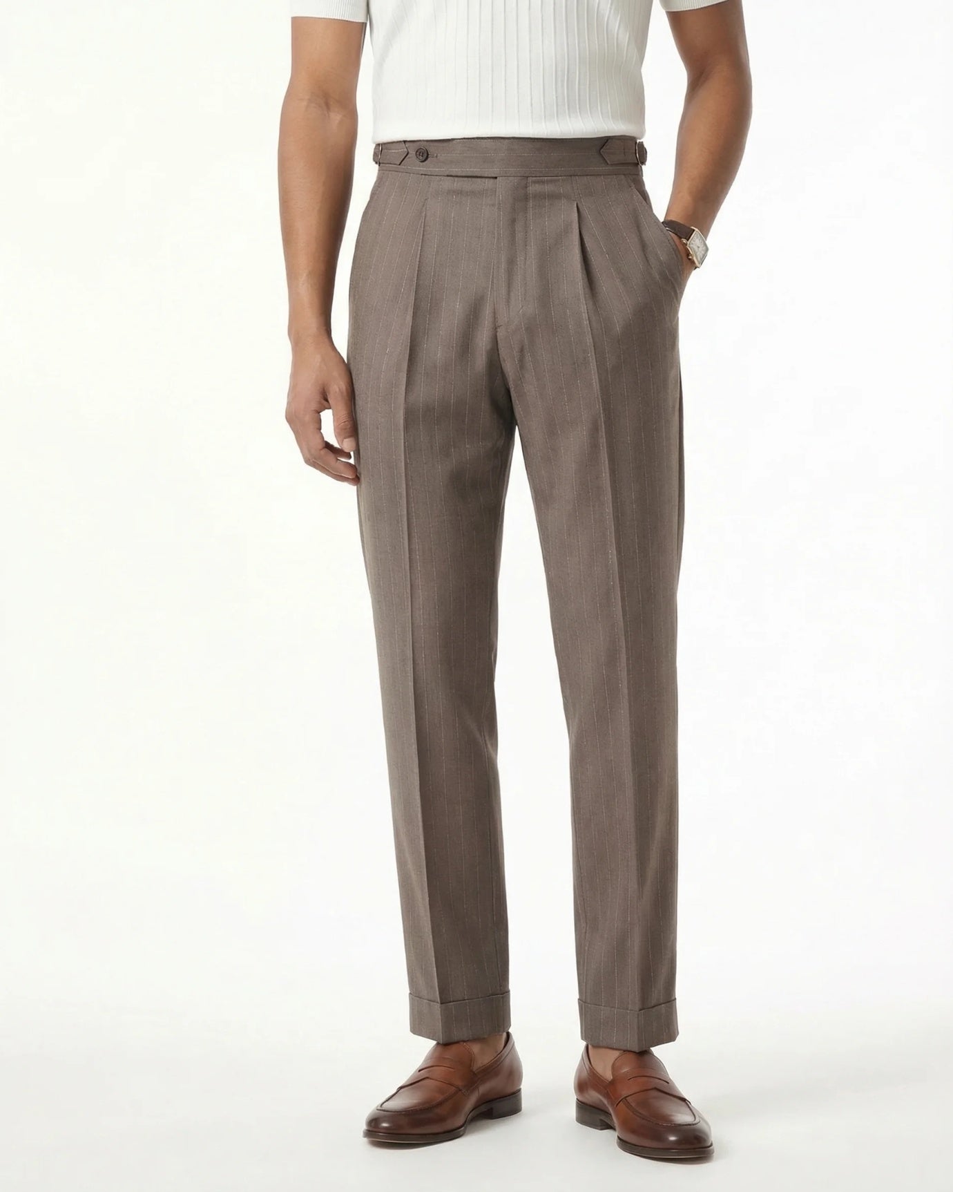 Naples Striped High Waisted Trousers