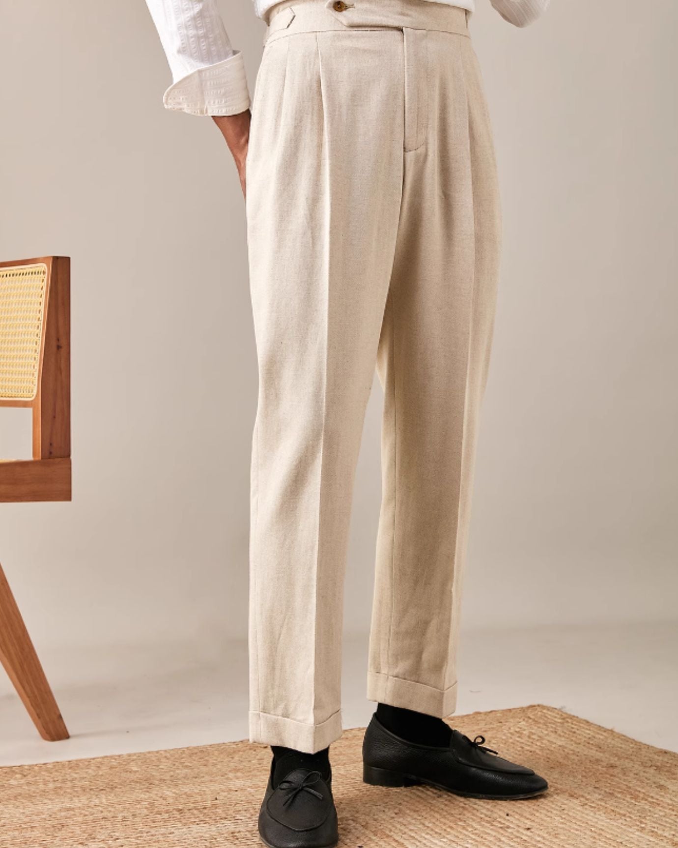 Old Money Brand - Business Trousers Cotton & Linen Blend