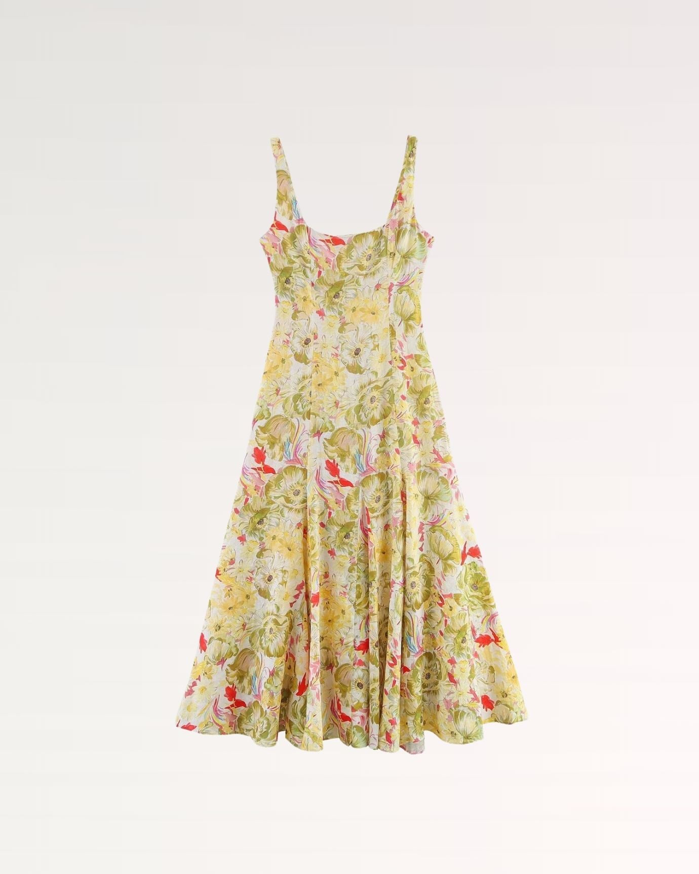 chinese dress ladies Greece linen dress in yellow main image 1