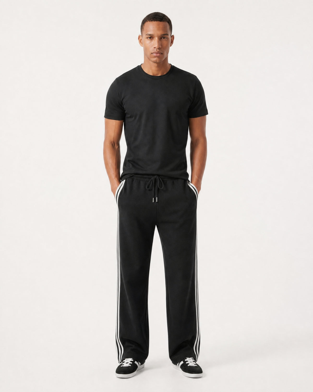 Boston Cashmere Wool Jacquard Straight Pants