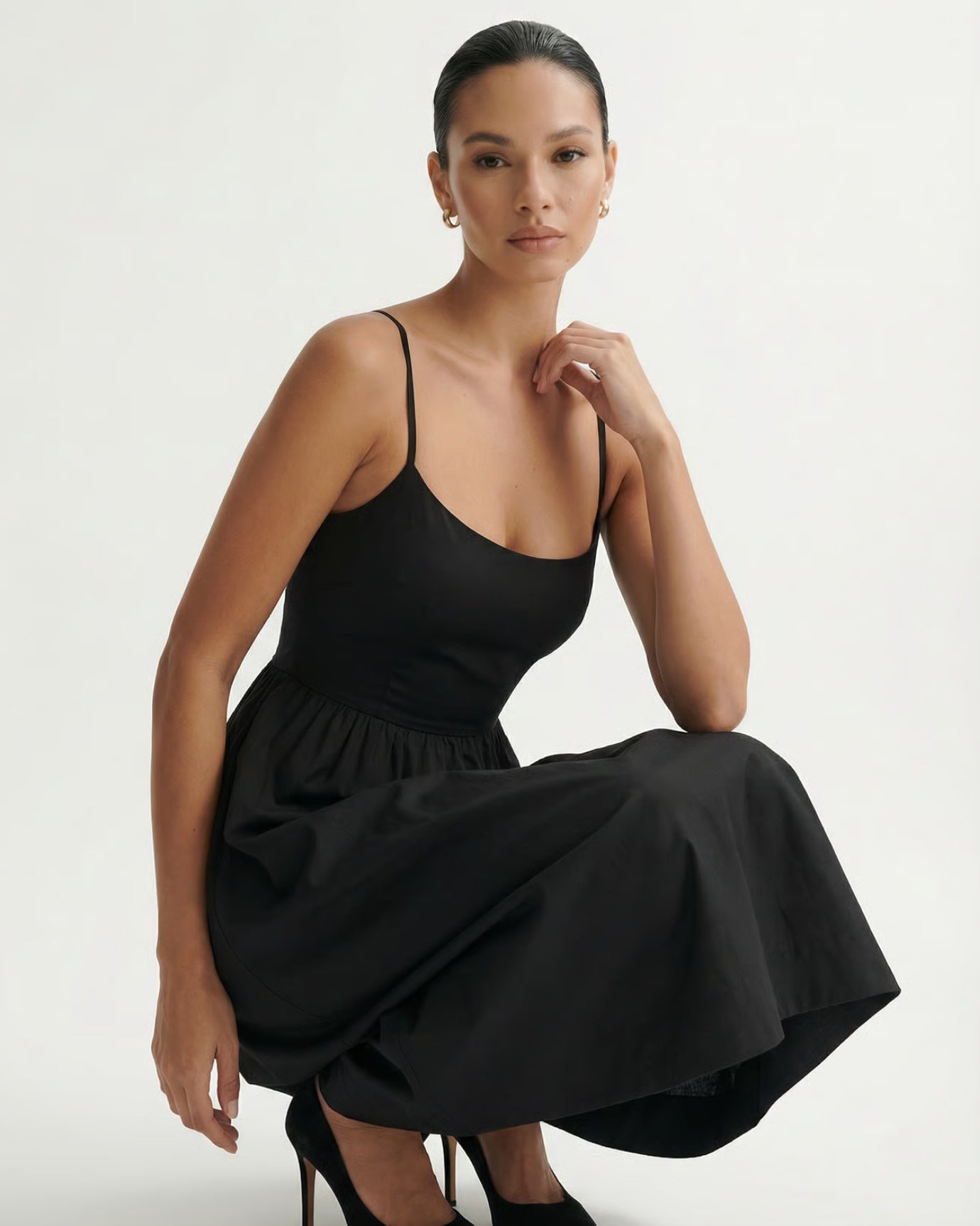 Mira Border Black Dress