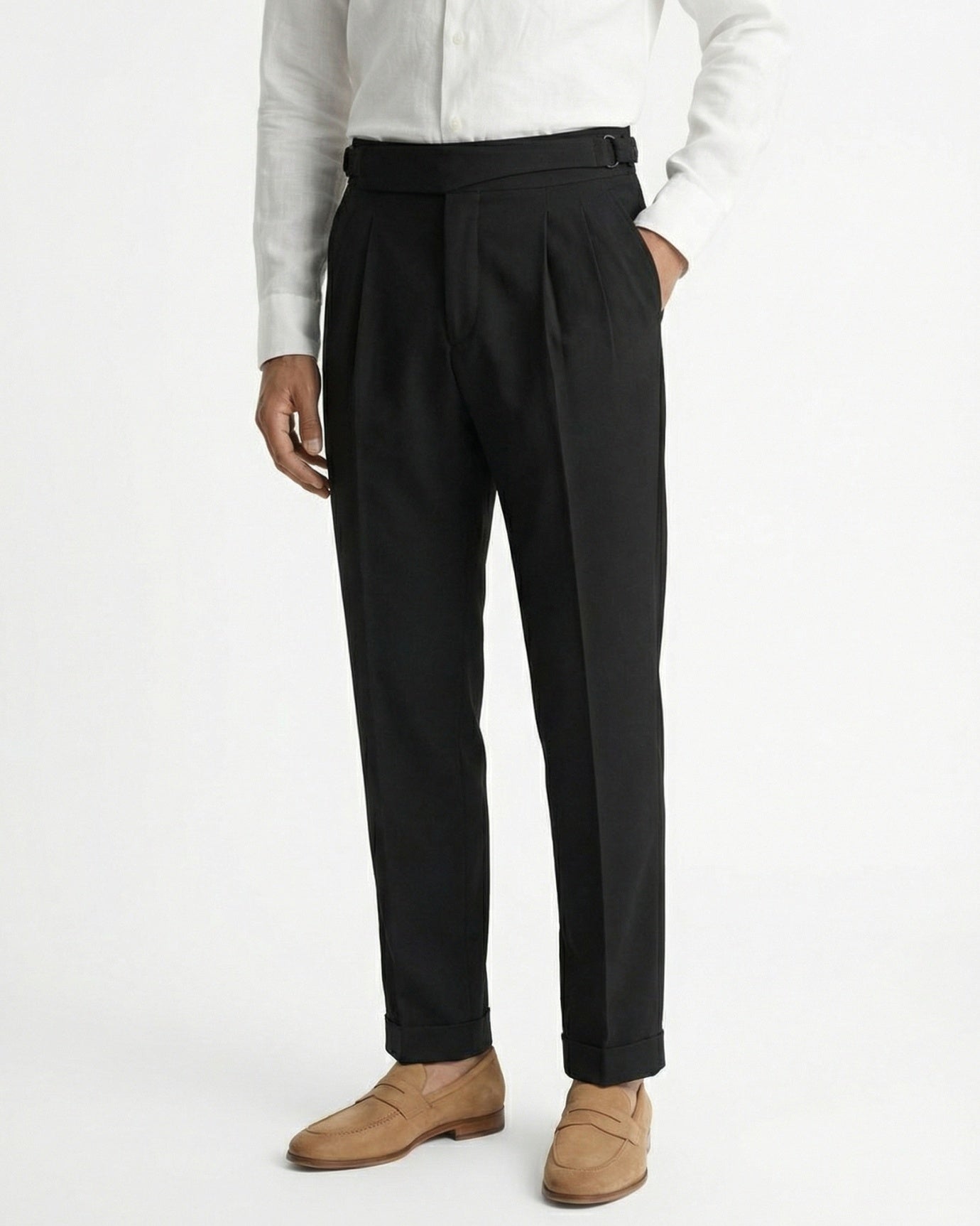 Retro British Trousers Naples High-Waist