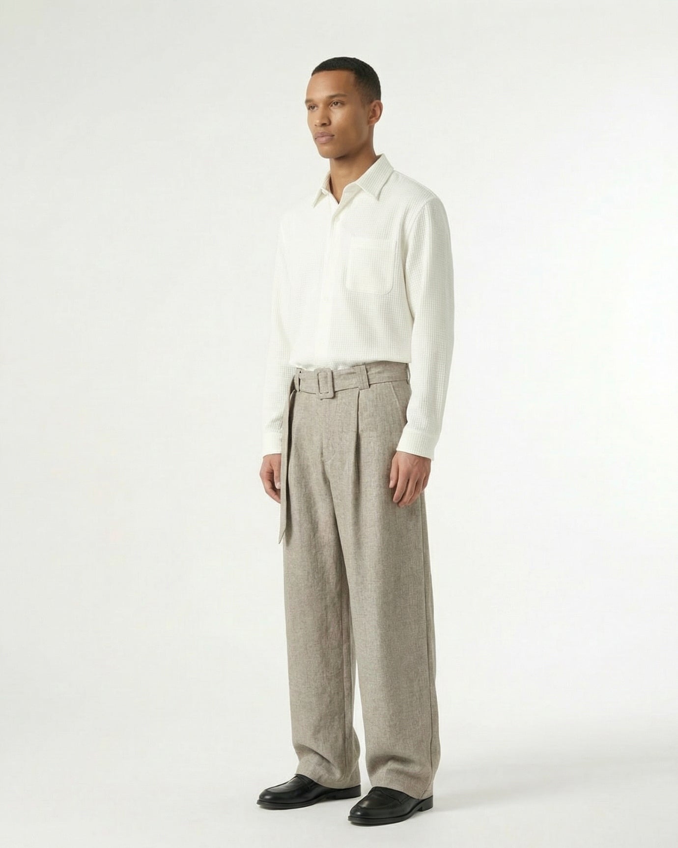 Pantalones plisados estilo Old Money de Lovau | Pantalones de sastrería tridimensionales