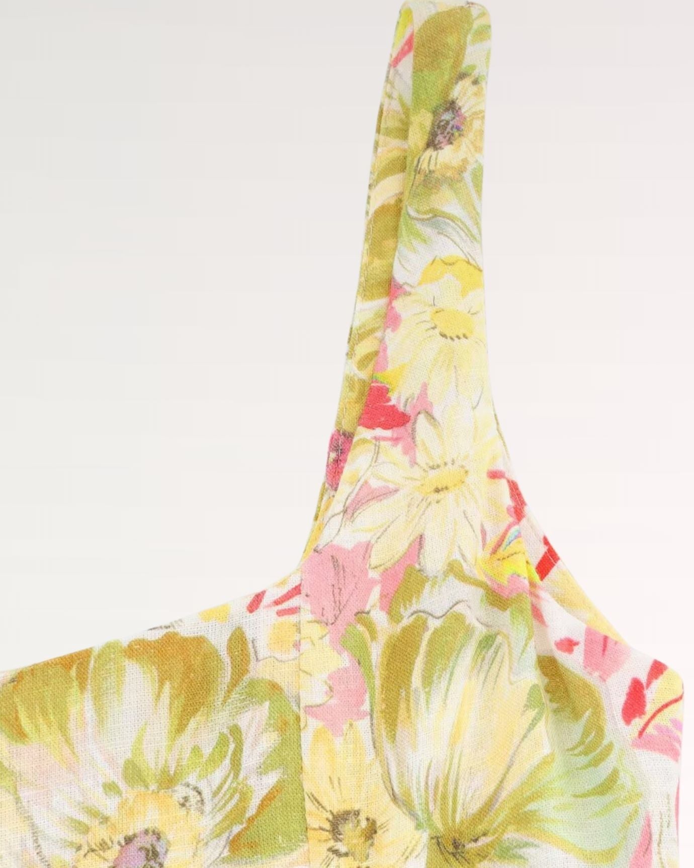 Grecian-inspired linen summer dress with flowy hem