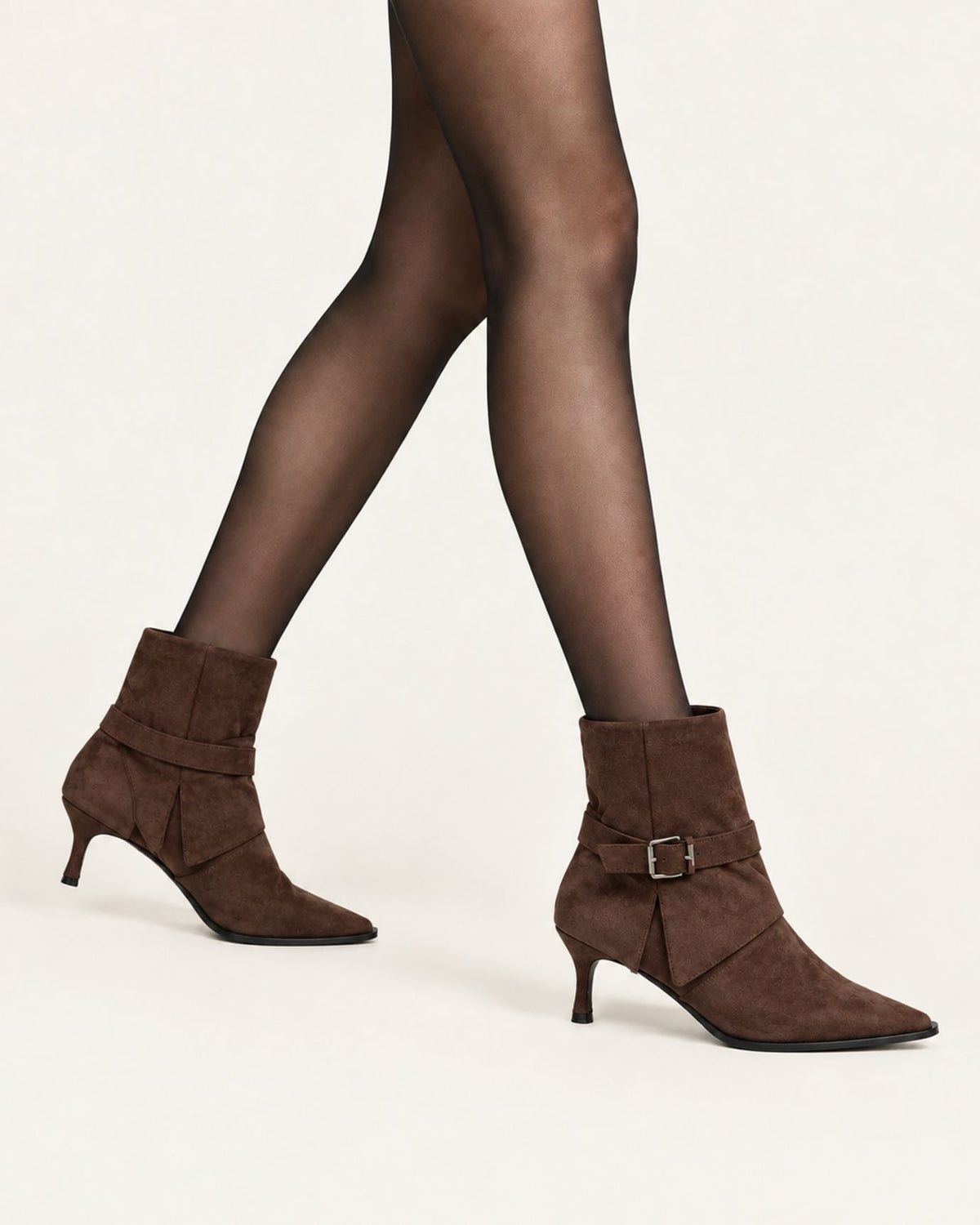 Vintage Velvet LIning Suede Pointed-Toe Boots
