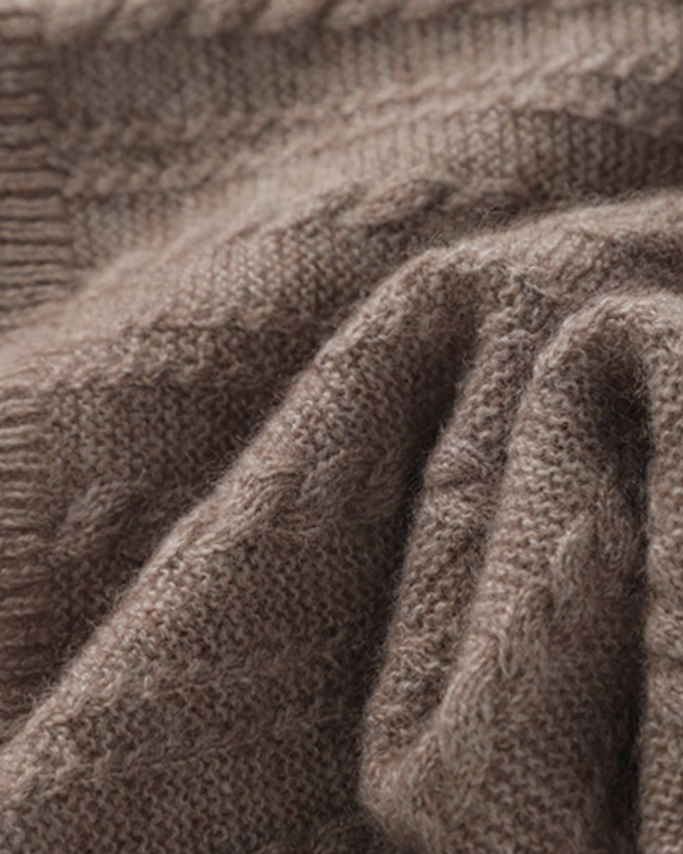 Cashmere Neck Knitted Scarf cable collar