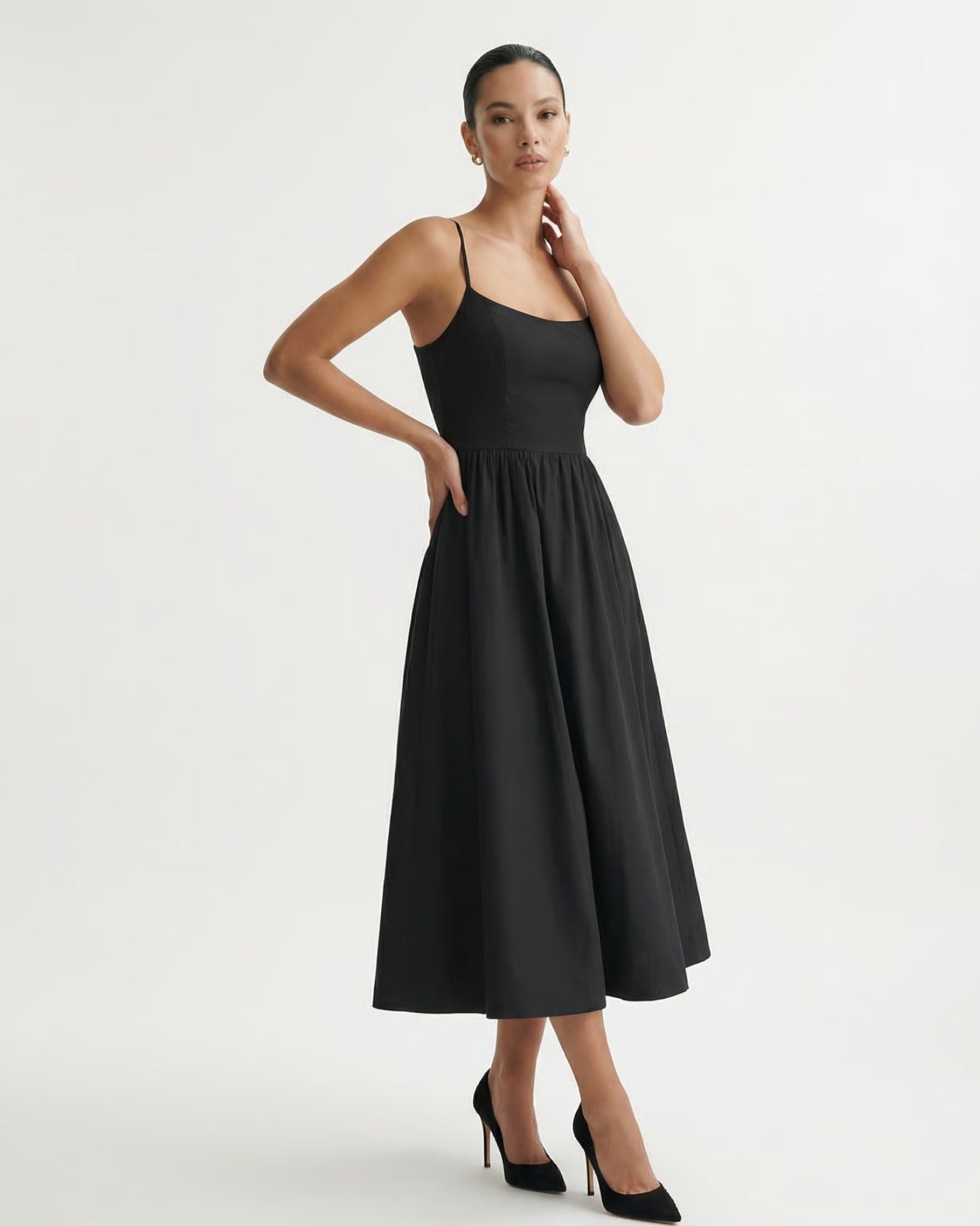 Mira Border Black Dress