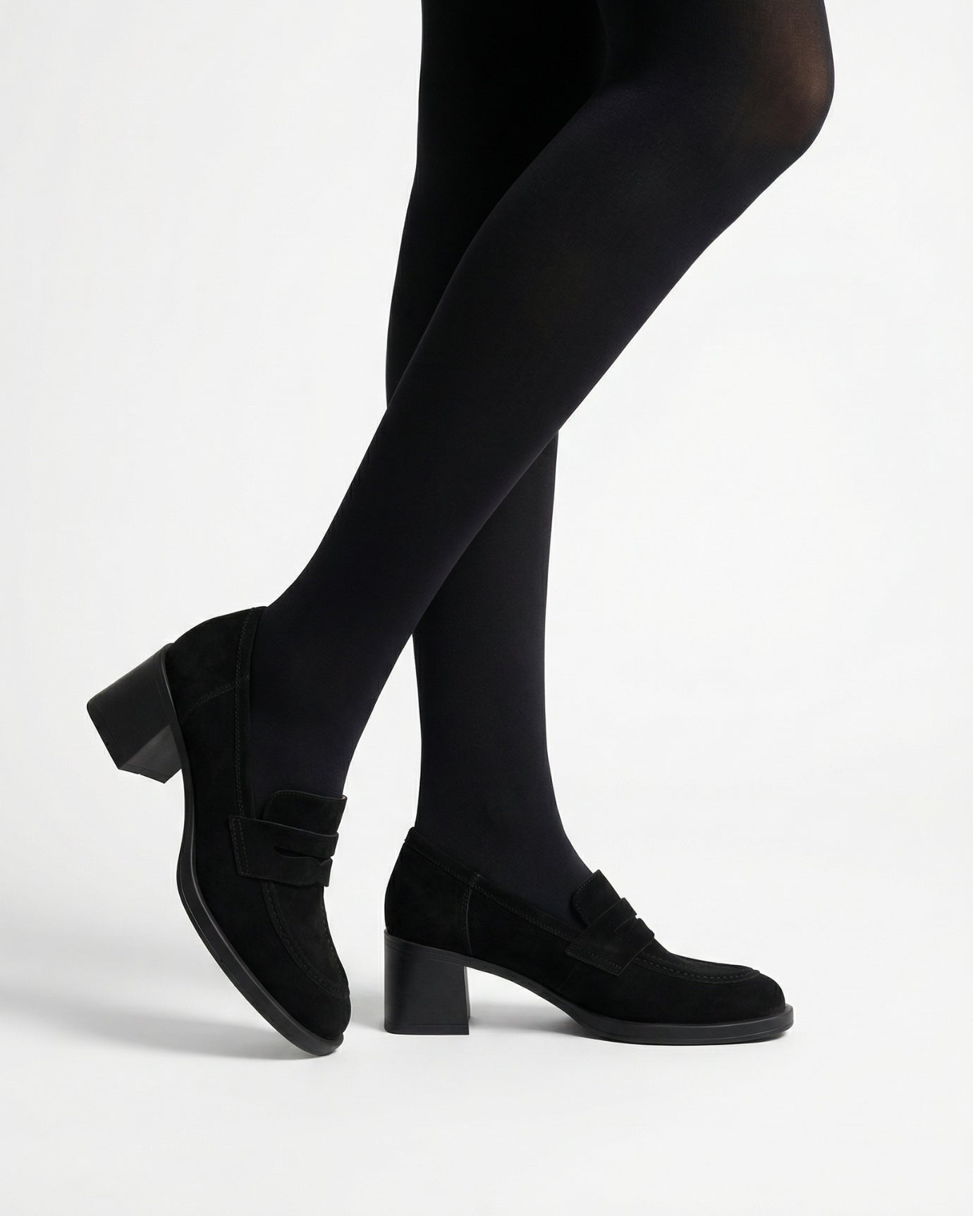 Franziska Old Money Genuine Leather Loafers Heels | Velvet-Lined