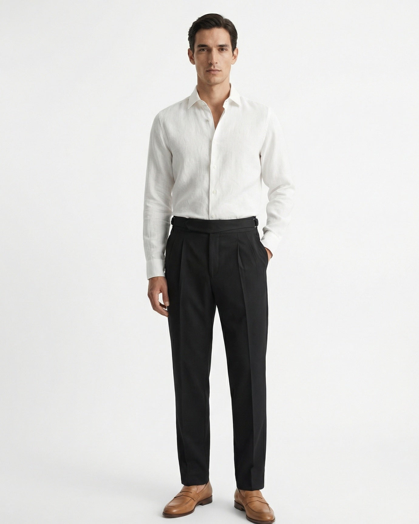 Retro British Trousers Naples High-Waist