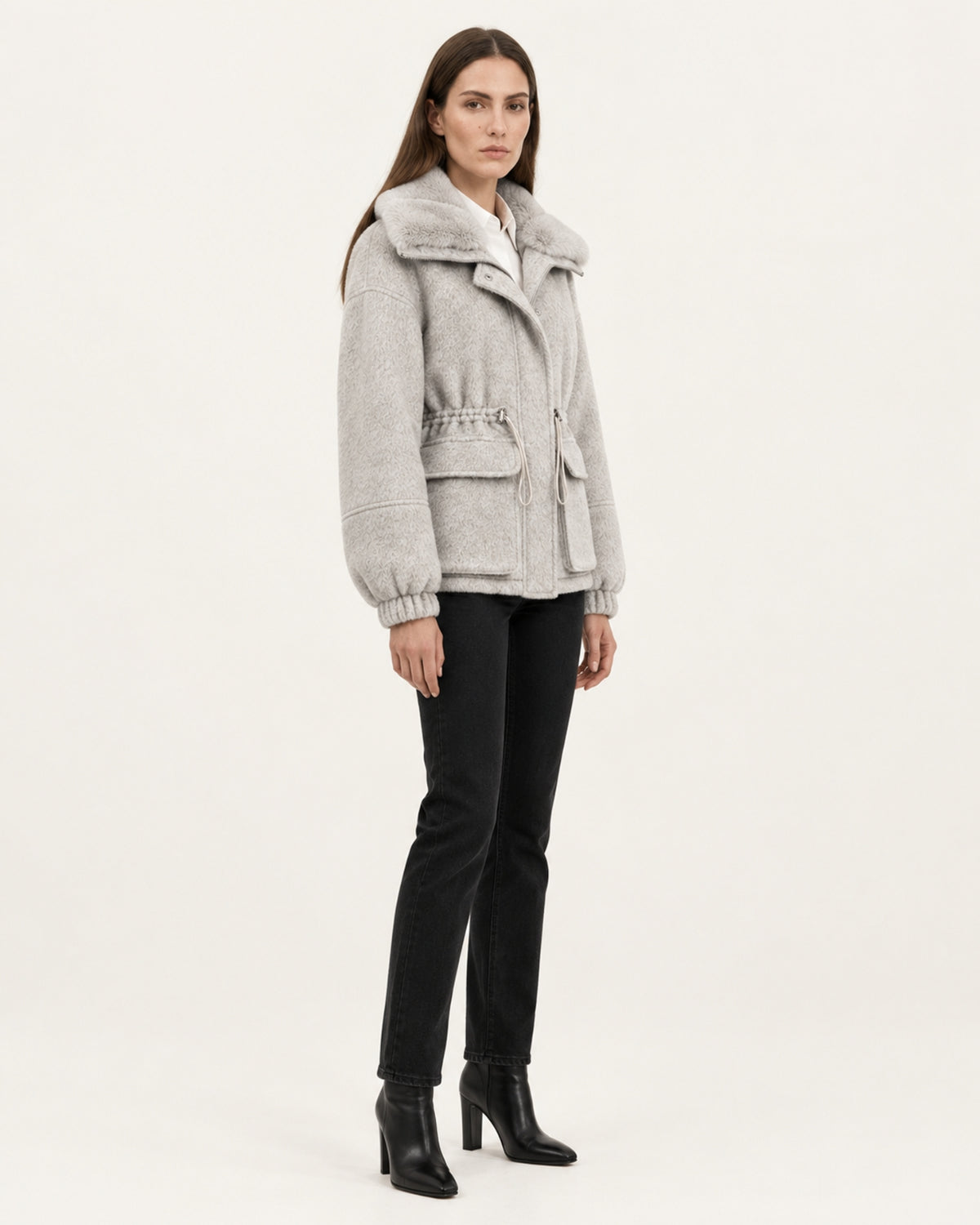 Rex Rabbit Fur Lined Leather Parka Jacket