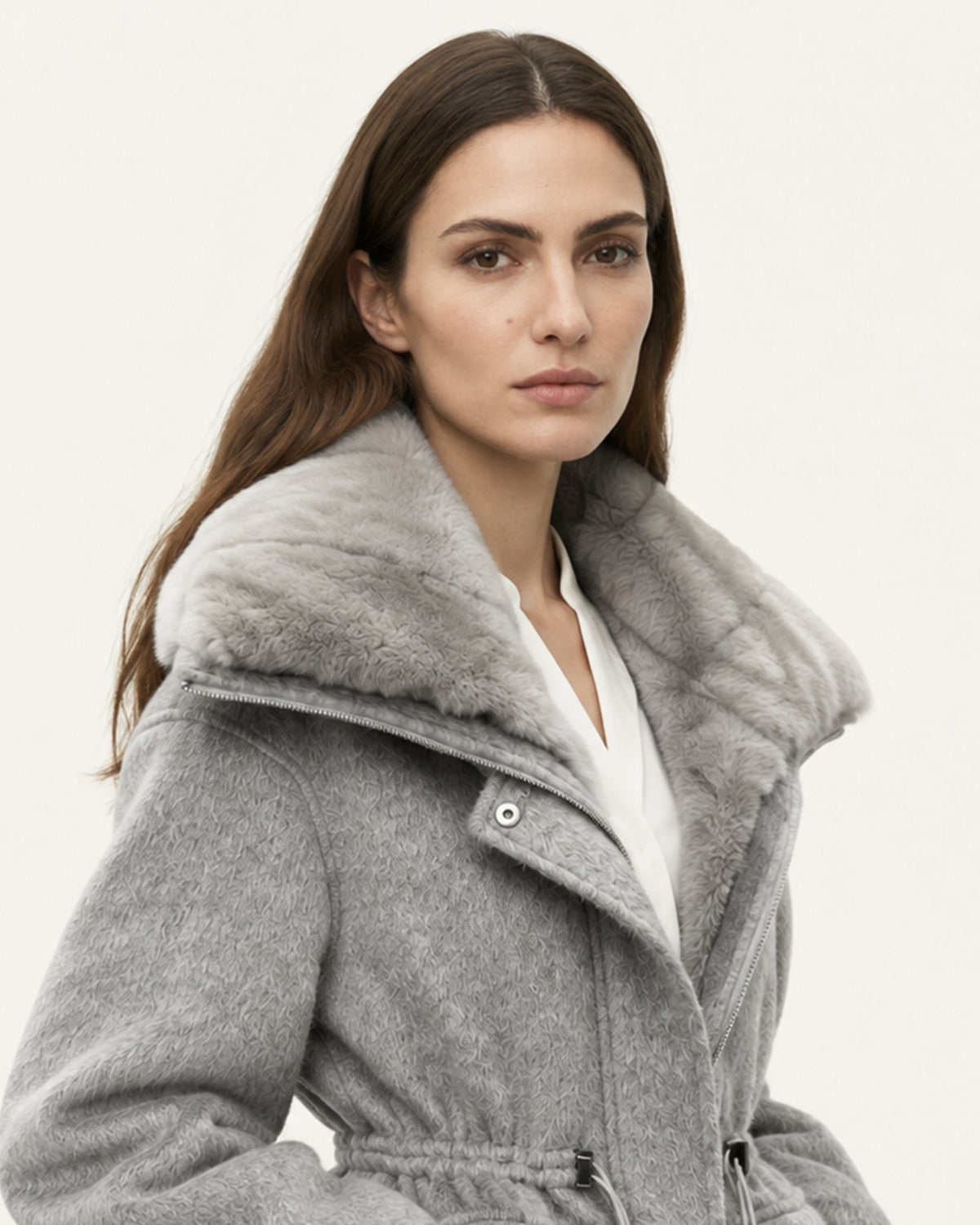 Rex Rabbit Fur Lined Leather Parka Jacket